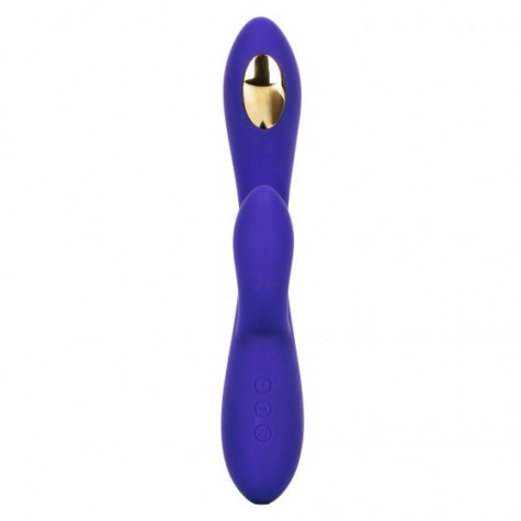 Фиолетовый вибратор с функцией электростимуляции Intimate E-Stimulator Dual Wand - 21,5 см.